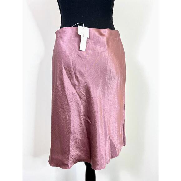 Vince Women's Short Slip Skirt Plum Root Small - Picture 3 of 4